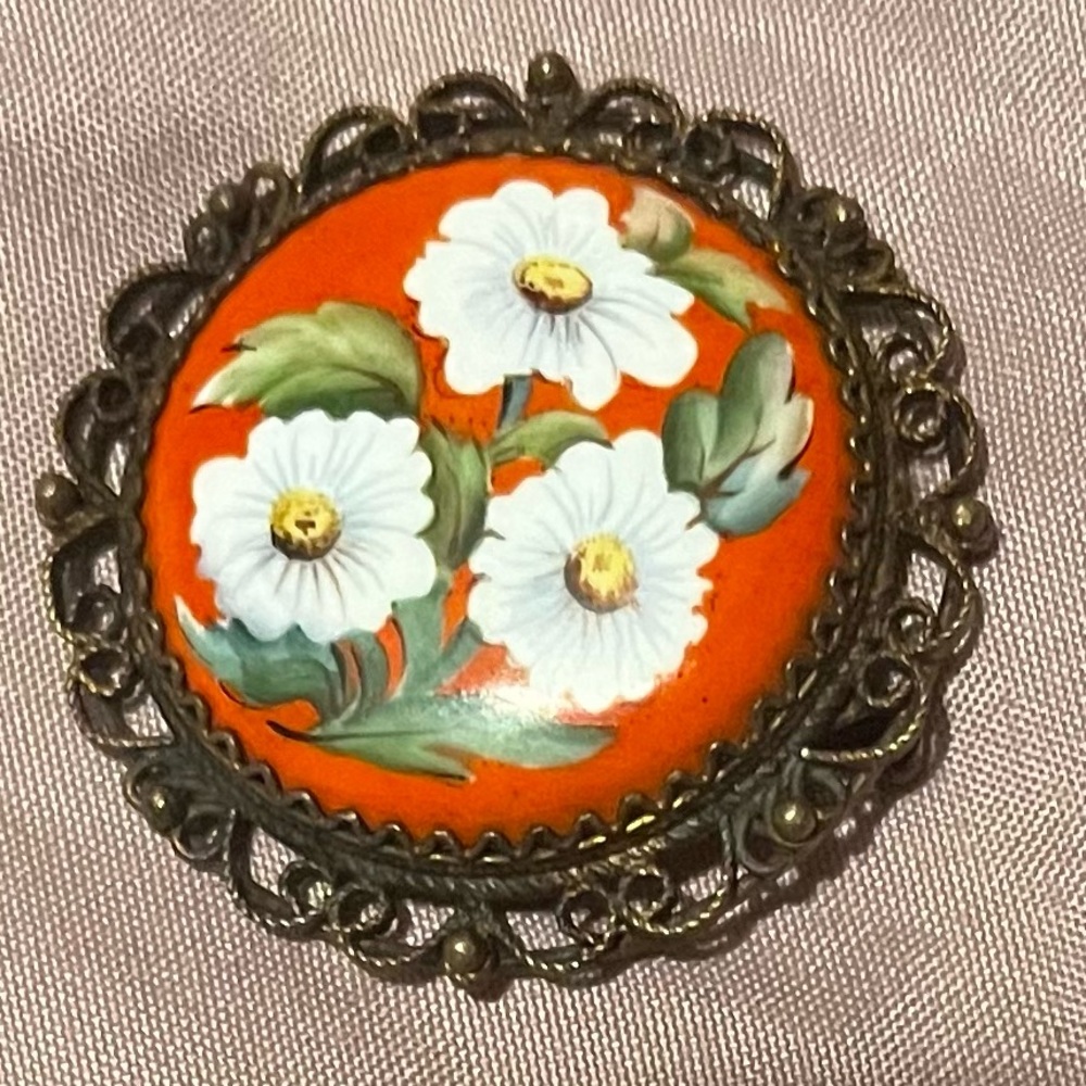 Vintage Ukrainian 1970's Brooch Pin